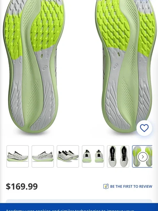 ASICS Lightweight Running Shoes in Pale Green & Black - Picture 4 of 7